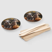 Wolfhound Puppy Herfst Delight Pompoen Handwaaier (Niet-gemonteerd)