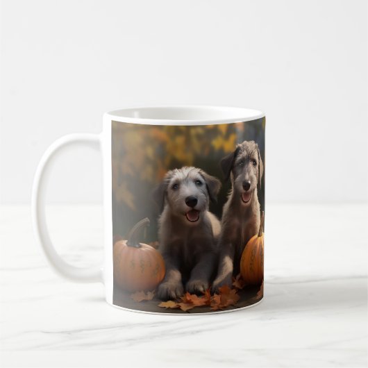 Wolfhound Puppy Herfst Delight Pompoen Koffiemok (Links)
