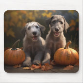 Wolfhound Puppy Herfst Delight Pompoen Muismat (Voorkant)