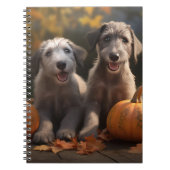 Wolfhound Puppy Herfst Delight Pompoen Notitieboek (Voorkant)