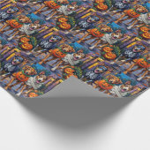 Wolfhound Trick-or-Treating Halloween Kostuums Cadeaupapier (Hoek)