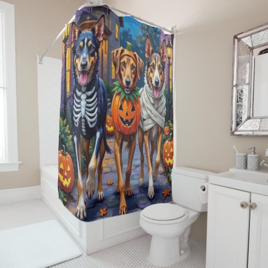 Wolfhound Trick-or-Treating Halloween Kostuums Douchegordijn (In situ)