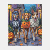 Wolfhound Trick-or-Treating Halloween Kostuums Fleece Deken (Voorkant)