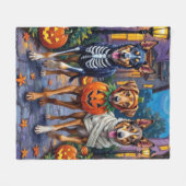 Wolfhound Trick-or-Treating Halloween Kostuums Fleece Deken (Voorkant (Horizontaal))