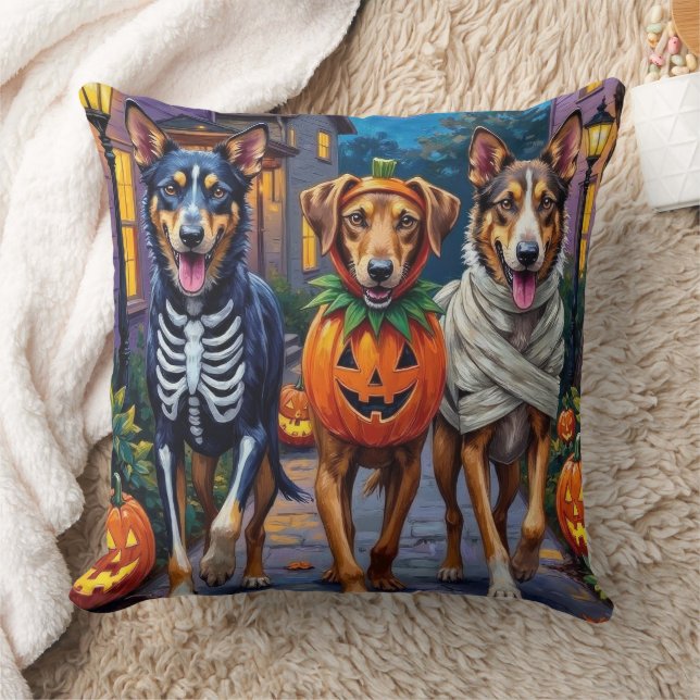 Wolfhound Trick-or-Treating Halloween Kostuums Kussen (Deken)