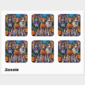 Wolfhound Trick-or-Treating Halloween Kostuums Vierkante Sticker (Vel)