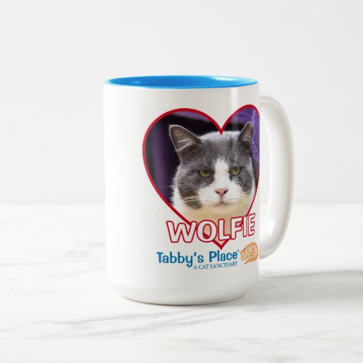 Wolfie-Mok Tweekleurige Koffiemok (Voorkant rechts)