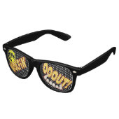 Wolfin' OUT! Weerwolf Nachttinten Retro Zonnebril (Gekanteld)