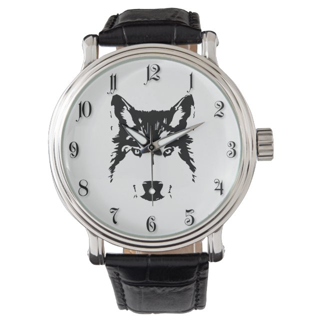 Wolfkop Horloge (Voorkant)