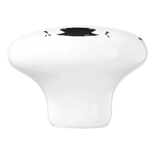 Wolfkop Keramische Knop (Zijkant)