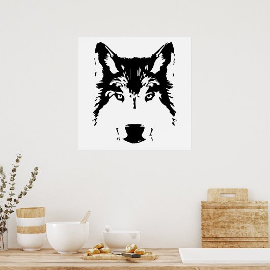 Wolfkop Poster (Keuken)