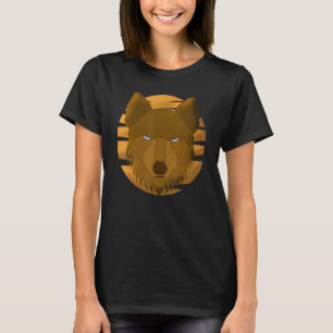 Wolfkoproofdier, met een opdruk van wild dier t-shirt