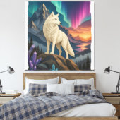 Wolfkunst op gespannen canvas wanddecoratie (Insitu (Slaapkamer))