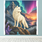Wolfkunst op gespannen canvas wanddecoratie (Insitu (Houten vloer))
