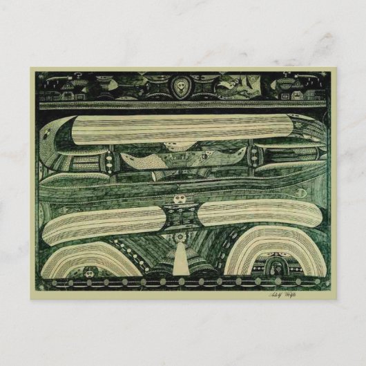 Wölfli "Petrol Fine Art" Briefkaart (Voorkant)