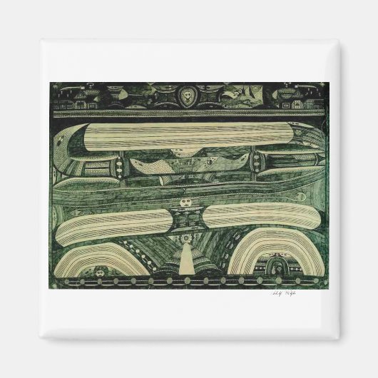 Wölfli "Petrol Fine Art" Magneet (Voorkant)