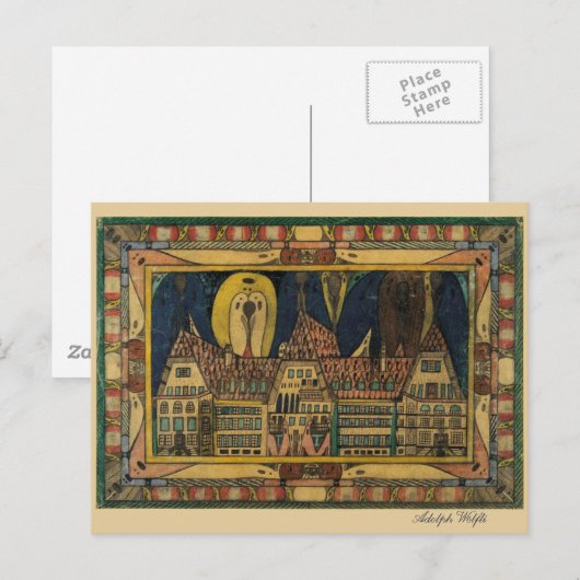 Wölfli "Waldau" Fine Art Briefkaart (Voorkant / Achterkant)