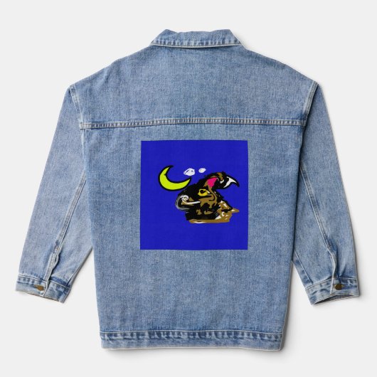 Wolfmaan vreugde denim jacket (Achterkant)