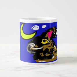 Wolfmaan vreugde grote koffiekop