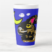 Wolfmaan vreugde latte mok (Voorkant)