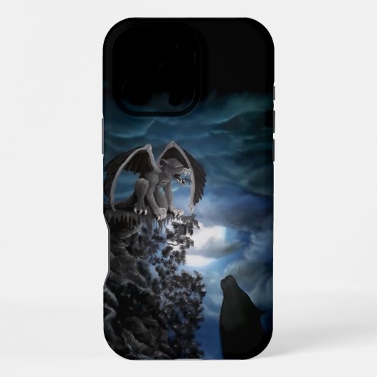 Wolfmaan - Wolf met Golem iPhone Hoesje (Achterkant)
