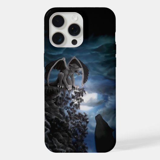 Wolfmaan - Wolf met Golem iPhone Hoesje (Achterkant)