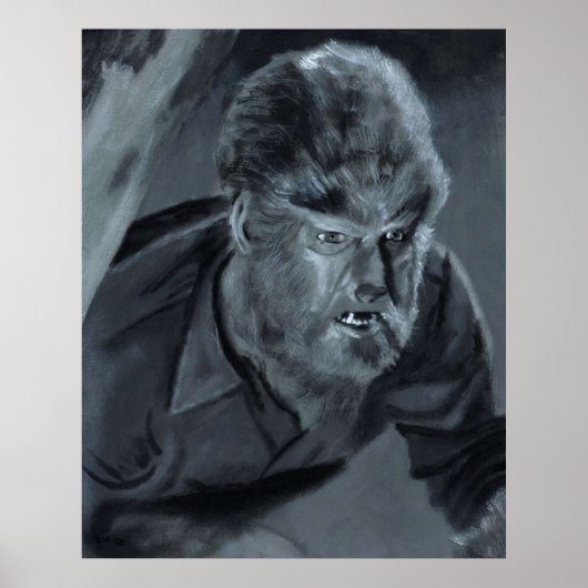 Wolfman Acryl Schilderen Poster (Voorkant)