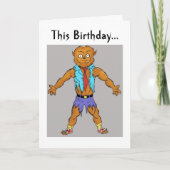 Wolfman Birthday Wishes Card Kaart (Voorkant)