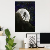 Wolfman Full Moon Poster (Thuiskantoor)