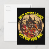 "Wolfman Manor Selfie" Cheesy Chicken Briefkaart (Voorkant / Achterkant)