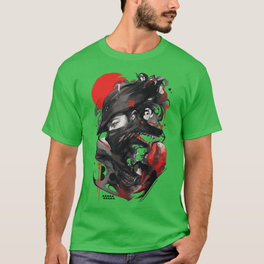 Wolfman Vaporwave Streetwear Urban Premium friend  T-shirt (Voorkant)
