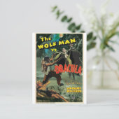 WOLFMAN VS DRACULA van Philip J. Riley Briefkaart (Staand voorkant)