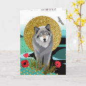 WOLFMOON AURA - Kunstwortels voor wolven Kaart (Gele Bloem)