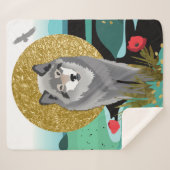 WOLFMOON AURA Sherpa Blanket -3 SIZES Deken (Voorkant (horizontaal))