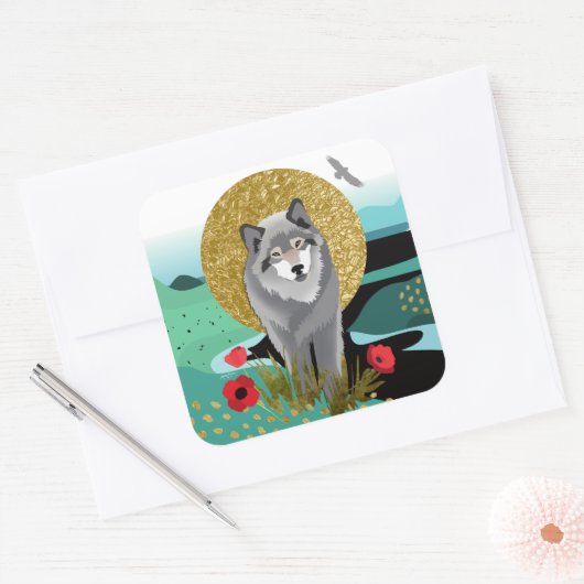 WOLFMOON AURA - sticker 2 maten (Envelop)