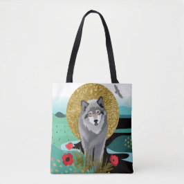 WOLFMOON AURA - tas- of kruisingszak 2 maten Tote Bag