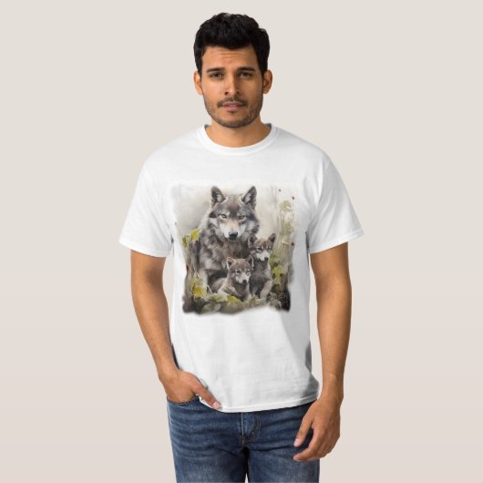 Wolfmother with two Cubs T-shirt (Voorkant volledig)