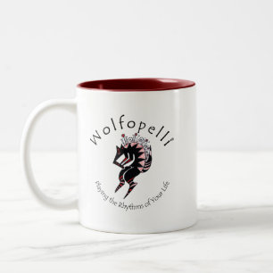 Wolfopelli 3 tweekleurige koffiemok