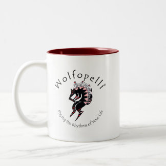 Wolfopelli 3 tweekleurige koffiemok