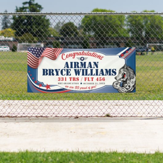 Wolfpack 331 TRS Mascotte Air Force Afstuderen Spandoek (Insitu)