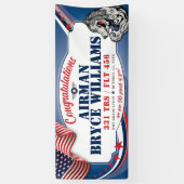 Wolfpack 331 TRS Mascotte Air Force Afstuderen Spandoek (Verticaal)