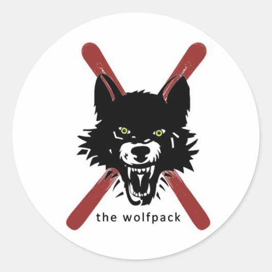 Wolfpack ski / helm stickers (Voorkant)