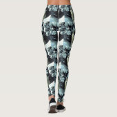 Wolfpatroon in Winter Bosontwerp Leggings (Achterkant)
