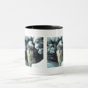 Wolfpatroon in Winterdennen Mok