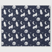 Wolfpup die naar de maan huilt Inpakpapier Set (Vlak)