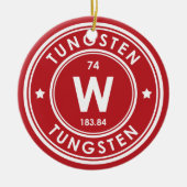 Wolfraam Element Rood Keramisch Ornament (Voorkant)