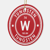 Wolfraam Element Rood Keramisch Ornament (Links)