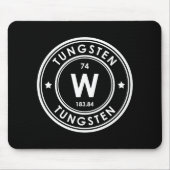 Wolfraam Element Zwart Muismat (Voorkant)