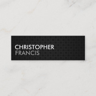 Wolfraammetaal met twee toonminikaarten mini visitekaartje