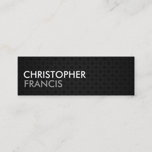 Wolfraammetaal met twee toonminikaarten mini visitekaartje (Voorkant)